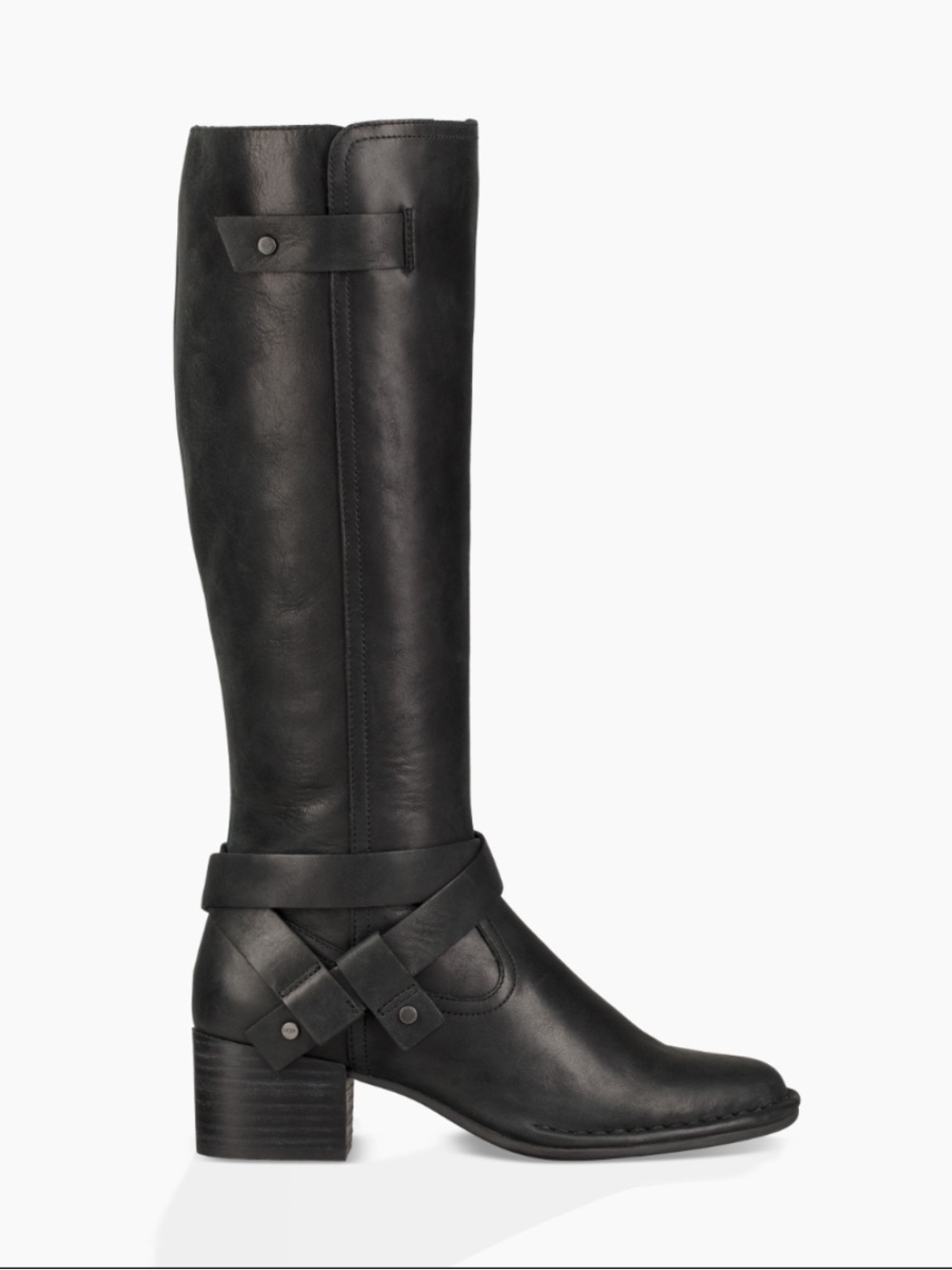 UGG Bandara Leather Tall Boots In Black Size 8.5